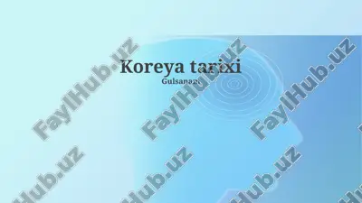 koreya tarixi — PPTX