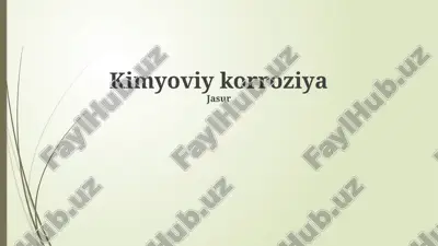 kimyoviy korroziya — PPTX