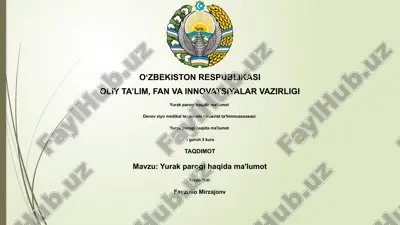 yurak parogi haqida ma'lumot — PPTX