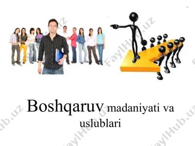 boshqaruv madaniyati — PPT