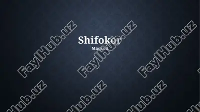shifokor — PPTX