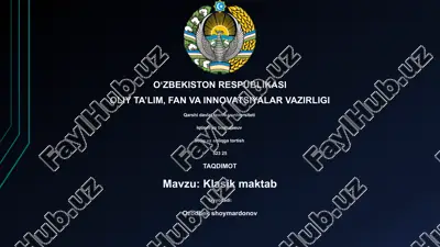 klasik maktab — PPTX