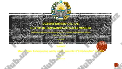 nazar eshonqulning adabiy estetik qarashlari ("kitob bandasi" asosida) — PPTX
