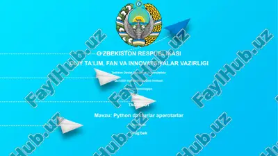 python dasturlar aperotarlar — PPTX