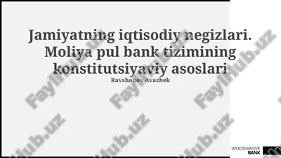 jamiyatning iqtisodiy asoslari — PPTX