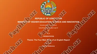 the four main parts of an english report — PPTX