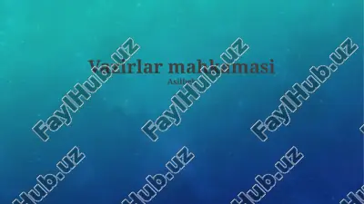 vazirlar mahkamasi — PPTX