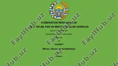 qonun va konstitutsiya — PPTX
