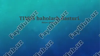 timss baholash dasturi — PPTX