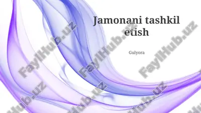 tadbirlarni rejalashtirish — PPTX