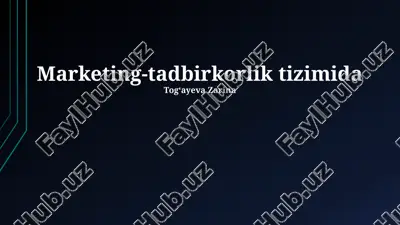marketing-tadbirkorlik tizimida — PPTX