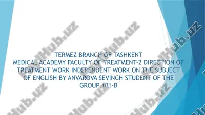 independent work on the subject of english — PPTX