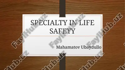 specialty in life safety — PPTX