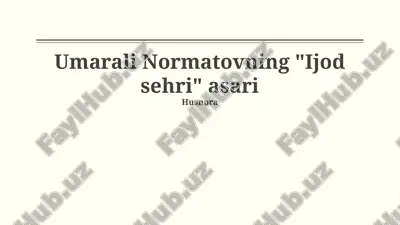 ijod sehri — PPTX