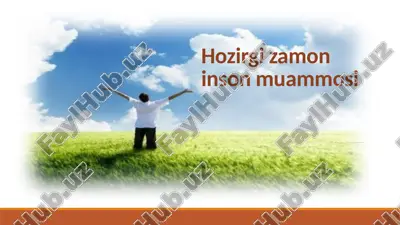insonborlig‘ining o‘ziga xos xususiyatlari — PPTX