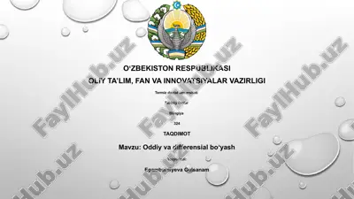 oddiy va differensial boʻyash — PPTX
