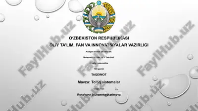 to'liq tizimlar — PPTX