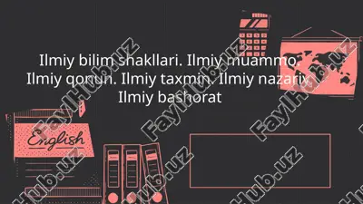 ilmiy muammo va uning ilmiy izlanishdagi roli — PPTX
