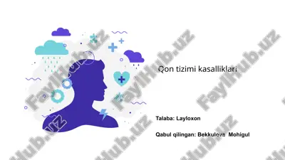 qon tizimi kasalliklari — PPTX