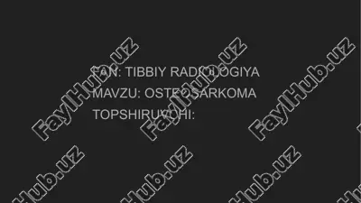 osteosarkoma — PPTX