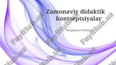 zamonaviy didaktik — PPTX