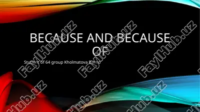 because: meaning and use — PPTX