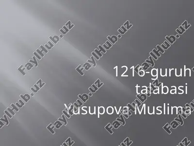 ichimliksuvining laboratoriya nazorati — PPTX