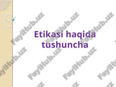 etikasi haqida — PPTX