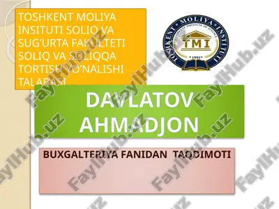 tovar-moddiy zaxiralar — PPTX