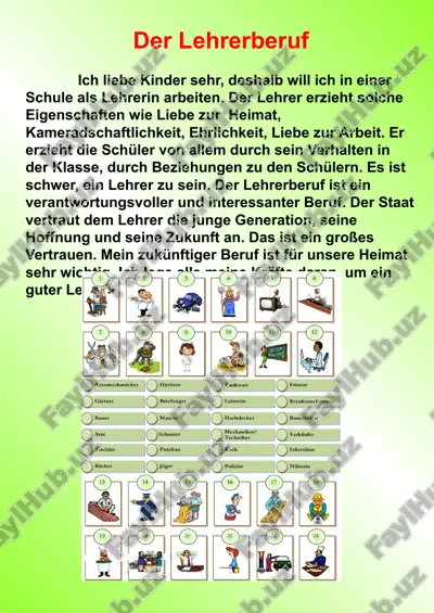 der lehrerberuf — PPTX