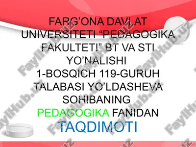 muhammad sodiq qoshg’ariyning hayoti va pedagogik qarashlari — PPT