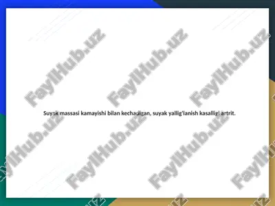artrit-suyak massasi — PPTX
