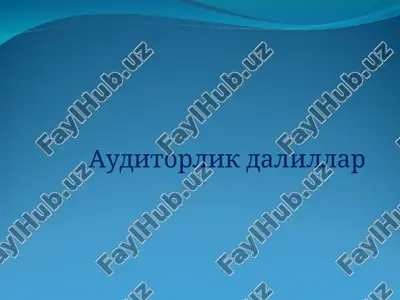 auditorlik dalillar — PPT