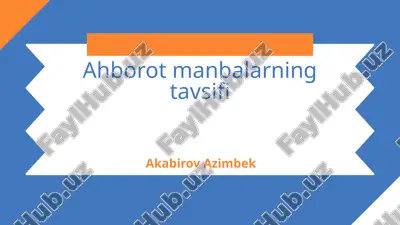 ahborotmanbalarningtavsifi — PPTX