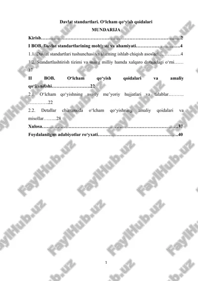 davlat standartlari. o‘lcham qo‘yish qoidalari — DOCX