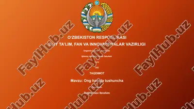 ong haqida tushuncha — PPTX