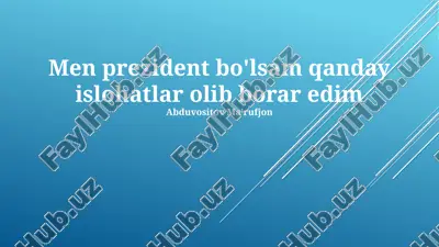 iqtisodiy islohotlar — PPTX