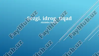 sezgi. idrog. tiqad — PPTX