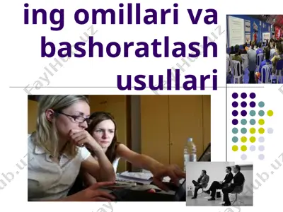 innovatsion menejment rivojlantirishning omillari va bashoratlash usullari — PPT