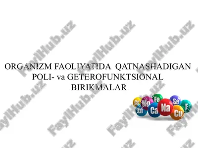 poli-va geterofunksional birikmalar — PPTX