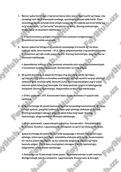 epigastral soxasidagi kamarsimon og’riq — PDF