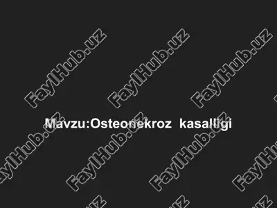 osteonekroz kasalligi — PPTX
