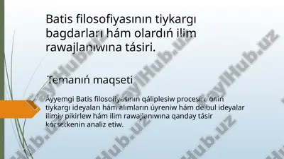 batis filosofiyasi — PPTX