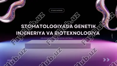 genetik injeneriya va biotexnologiya — PDF