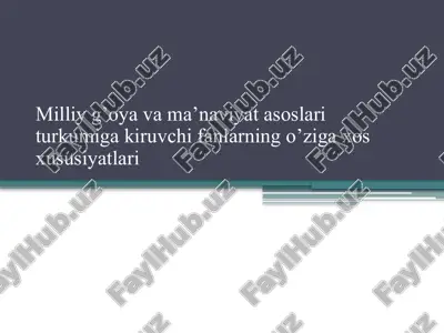 milliy go‘ya va ma’naviy ataso — PPTX