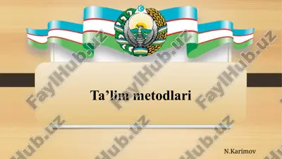 ta’limmetodlari — PPTX