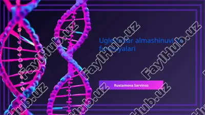 uglevodlar almashinuvi va funksiyalari — PPTX