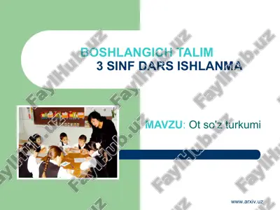 ot so'z turkumi dars ishlanma — PPT