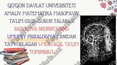 umumiy psixalogiya fani — PDF