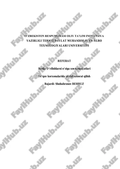 hosila o’rilishlarni o’ziga xos xususiyatlari — PDF